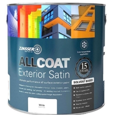 ZINSSER ALLCOAT EXTERIOR SATIN SOLVENT WHITE LITRE